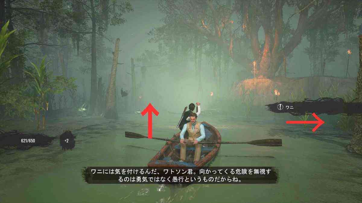 ワニに食べられる場所
